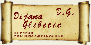 Dijana Glibetić vizit kartica